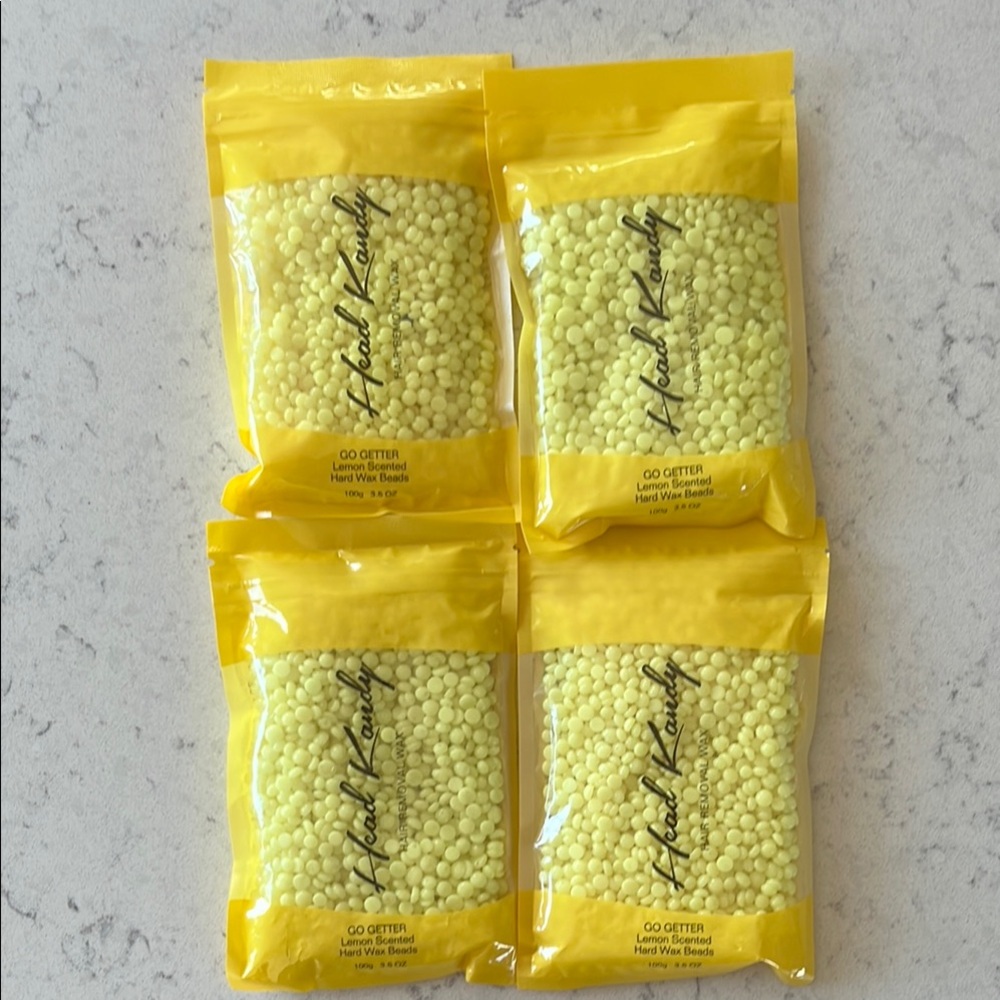 Head Kandy Yellow Hard Wax Beads - 4 packs